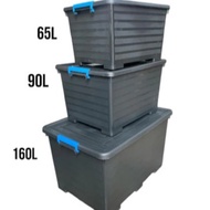 STORAGE BOX 160L , 90L, 65L HEAVY DUTY STORAGE BOX WITH WHEELS AND HANDLE STORAGE BOX ORGANIZER BOX 