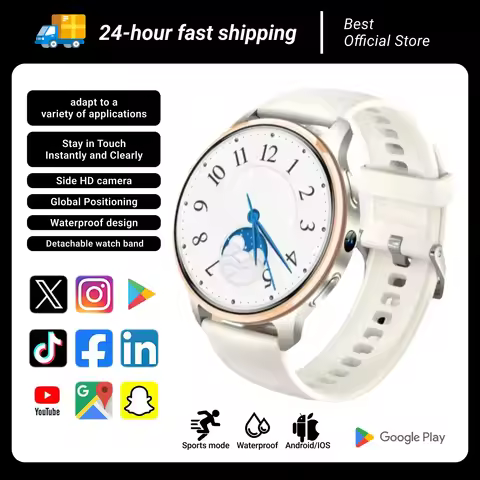 4G Android Men's Smartwatch P68 with 1.5inch Screen 466 X 466 Pixels 500W Dual Camera Heart Rate GPS