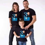 Boss Baby Birthday Theme Family Tshirt Cartoon Boss Baby number 1 2 3  Print Children Tops Daddy Mum
