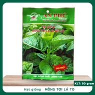 Malabar Malabar Seeds 50g, An Phu Big Leaf Malabar Spinach Seeds, Thick Leaf Spinach Seeds, Easy to 