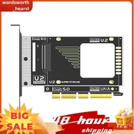 PCIe 5.0 to U.2 (SFF - 8639) Converter 128Gbps GEN5 U.2 SSD to PCIE X4 X8 X16 Expansion Card for PCI