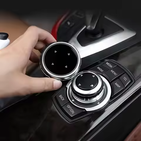 For BMW 1 2 3 4 5 6 7 Series X1 X5 X6 F20 F30 F10 F07 E60 E90 E70 IDrive Car Multimedia Big Knob Cov