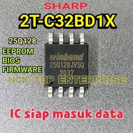 SHARP 2T-C32BD1X IC 25Q128 EEPROM / BIOS / FIRMWARE 2TC32BD1X BARU / NEW QPWBNH153WJZZ QPWBNG706WJN3