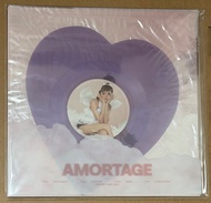 JISOO Mini Album AMORTAGE heart ver. Heart shaped purple vinyl LP 紫膠心形膠彩膠黑膠唱片 含 earthquake blackpink