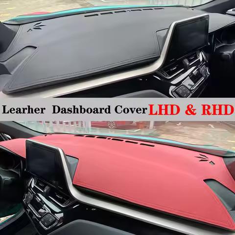 Dashboard Dash Mat Cover PU Leather Pad Sunshade Anti-UV Carpet Car Accessories For Toyota CHR C HR