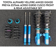 Toyota Alphard Vellfire ANH20 GGH20 Previa Estima ACR50 Cusco Front &amp; Rear Adjustable Set / Suspension Hi Lo / Absorber