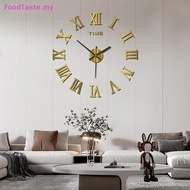 FoodTaste   3D Luminous Wall Clo Frameless Acrylic DIY Digital Clo Wall Stiers Mute Clo For Living R