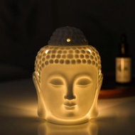 [Ready Stock] Iwishan Black White Thai Buddha Head Incense Burner Ceramic Aromatherapy Burner Essent