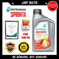 15W-50 F700 Semi 1 Botol Jamin Petronas Sprinta 15W50 Engine Oil + 1 Biji Yamaha Oil Filter