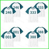 YB Squid Game Season 2 number 001 246 333 388 summer T-shirt Anime Short Sleeve Top