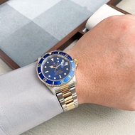 Immediately Shoot Rolex Submariner Series Blue Gold Water Ghost Automatic Mechanical Watch Men's Watch 16613 Rolex