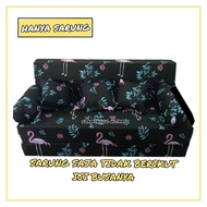 Sarung Sofa Bed Busa Inoac no 1 dan 2 size 180x200cm dan 160x200cm / Sprei Resleting Kasur Busa Sofa