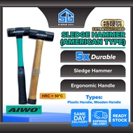 AIWO 4lbs 6lbs Hardened Steel Sledge Hammer With Plastic Handle American Type Hardware Penukul Tukul