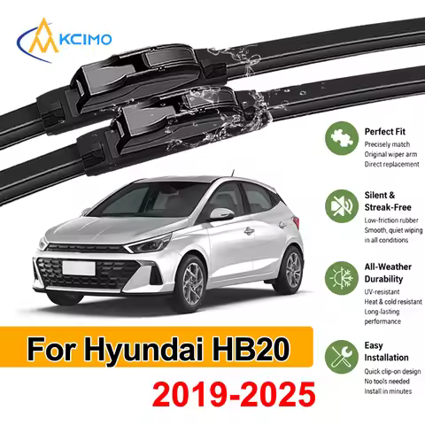 Windshield Wiper Kit Replacement For Hyundai HB20 BR2 2019-2025 Front Window Rubber Blades Windscree