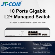 JT-COM สวิตช์ไฟเบอร๋จิกะบิตที่มีการจัดการ18พอร์ต (18พอร์ต SFP + 8 RJ45ทองแดง) | สวิตช์ L2 + องค์กร |