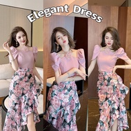 ZYHT Label Work Women's Dress 2-Piece Set Shirt + Skirt Party Clothes To Go