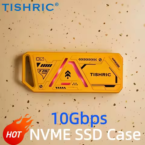 TISHRIC T20 RGB SSD NVME M2 Hard Drive Enclosure 10Gbps CNC USB 3.0 To Type C Hdd Box For M.2 2242 2