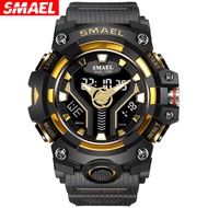 SMAEL Outdoor Sport Digital Watch for Men Waterproof Multifunctional Quartz Electronic Watch QG3V