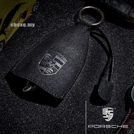 Car Suede Key Case Gift Key Case Suitable for Porsche Panamera Macan Cayenne 718 911 Taycan Carrera 