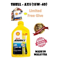 Shell Advance AX5 Engine Oil 4T Motorcycle 15W-40 (100% Original) Pasaran Malaysia / Minyak Hitam Motor Motorcycle