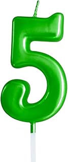 XNOVA Green Birthday Candles 5 Candle 5th Five Years Cake Bady Roman Numberal Cool Number Candle No 