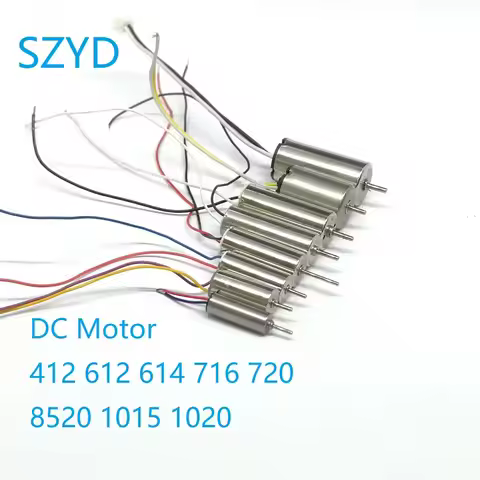 10PCS/LOT DC Motor 412 612 614 716 720 8520 1015 1020 High-Speed Coreless Motor 3-3.7VDC For Model A