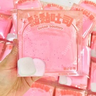 Sugar Squishy Pink Sticky Toast Slow Rising Squishy