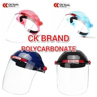 TRANSLUCENT/FULL FACE SHIELD/CK BRAND/Polycarbonate/Movable Visor/With Cert.