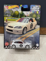 Xe mô hình đồ chơi bánh cao su Hotwheels 1:64 PREMIUM - BOULEVARD - 99 Honda Civic Type R (EK9)