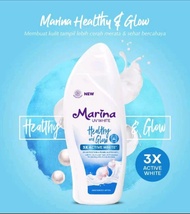 HAND & BODY LOTION MARINA UV WHITE HEALTHY AND GLOW 185 ML / LOTION MARINA BIRU 185ML