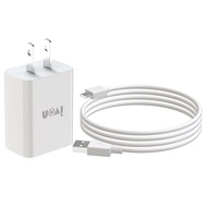 IVON AD-33 2 in 1 2.1A Single USB Port Travel Charger + 1m USB to USB-C / Type-C Data Cable Set US P