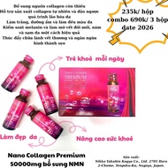 Combo of 3 boxes of Nano Collagen Premium Drink 50000mg with NMN supplement to prevent aging and bea