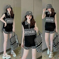 Sét bộ đùi nữ bigsize cổ bẻ áo sát nách siêu xinh, sét bộ đi chơi thể thao, bộ đồ mặc ở nhà mùa hè b