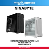 GIGABYTE C102 Glass MATX Pc Case - Black / White