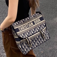 狠狠愛上😍Dior藍色老花中號Diorcamp學院包郵差包單肩斜挎包