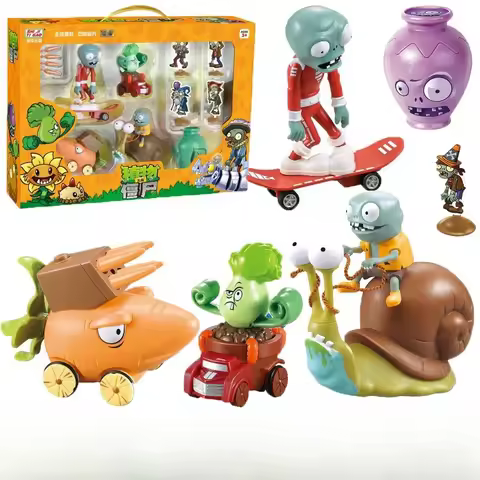 Plants VS Zombies Carrot Cannon Future Skateboarding Zombies Snail zombie Ornament Gifts for childre
