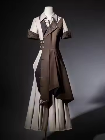 Lolita Voyage Guide Medieval Stylish Slim Fit Irregular 18th Century Costume Women British Style Coa