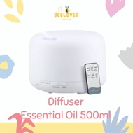 ESSENTIAL OIL AROMATHERAPY DIFFUSER + HUMIDIFIER + PURIFIER LED 500ML