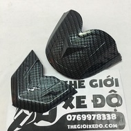 Bộ ốp mỏ dè Air Blade 150 125 cc carbon - phụ kiện trang trí cacbon bọc mũi dè trước và đuôi dè sau