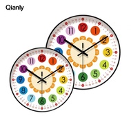 [Lovoski2] Kids Wall Clock Decorative Children Clock Ornament Early Education Modern Time Teaching C