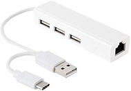 Quick connect USB-C/Type-C 3.1 to 3 Ports USB HUB + Ethernert Adapter, For Galaxy S8 & S8 + / LG G6 