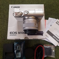 Kamera Mirrorless Canon Eos m100 kit Fullset second Bukan m200 m50 m3