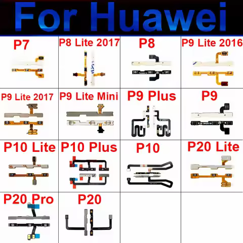 For Huawei P7 P8 P9 P10 P20 Pro P10 P9 Plus Lite-Mini Mini Power Volume Buttons Flex Cable Side Keys