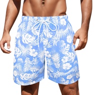 【Limited-time offer】 Mens Palm Tree Pattern Beach Shorts Boys Summer Cool Hawaii 3D Printed Casual S