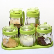 [Real Photo/Available] Glass Kitchen Spice Box Oil Pot Salt Shaker Spice Jar Spice Jar Spice Jar Spi