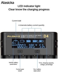 18650 LCD Screen Show The Fast Charging Battery Charger 26650 18350 21700 26700 22650 Li-Ion Rechargeable Battery Charger