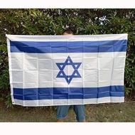 Cờ quốc gia Israel treo polyester ISR IL kích thước 90X150cm trang trí nhà cửa