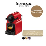 Nespresso® Inissia Red Coffee Machine with Nespresso Coffee Capsules