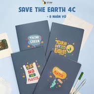 Notebook B5 80 pages, horizontal lines, checks, 80gsm waterproof and smudge-proof cream paper - STHM