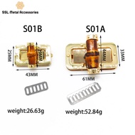 Luxury yellow metal rotatable bamboo lock for handbags S01B,S01A